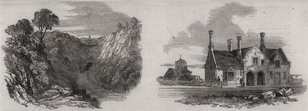 Tunbridge Wells & Hastings Railway: Wadhurst Tunnel; Etchingham Station 1852